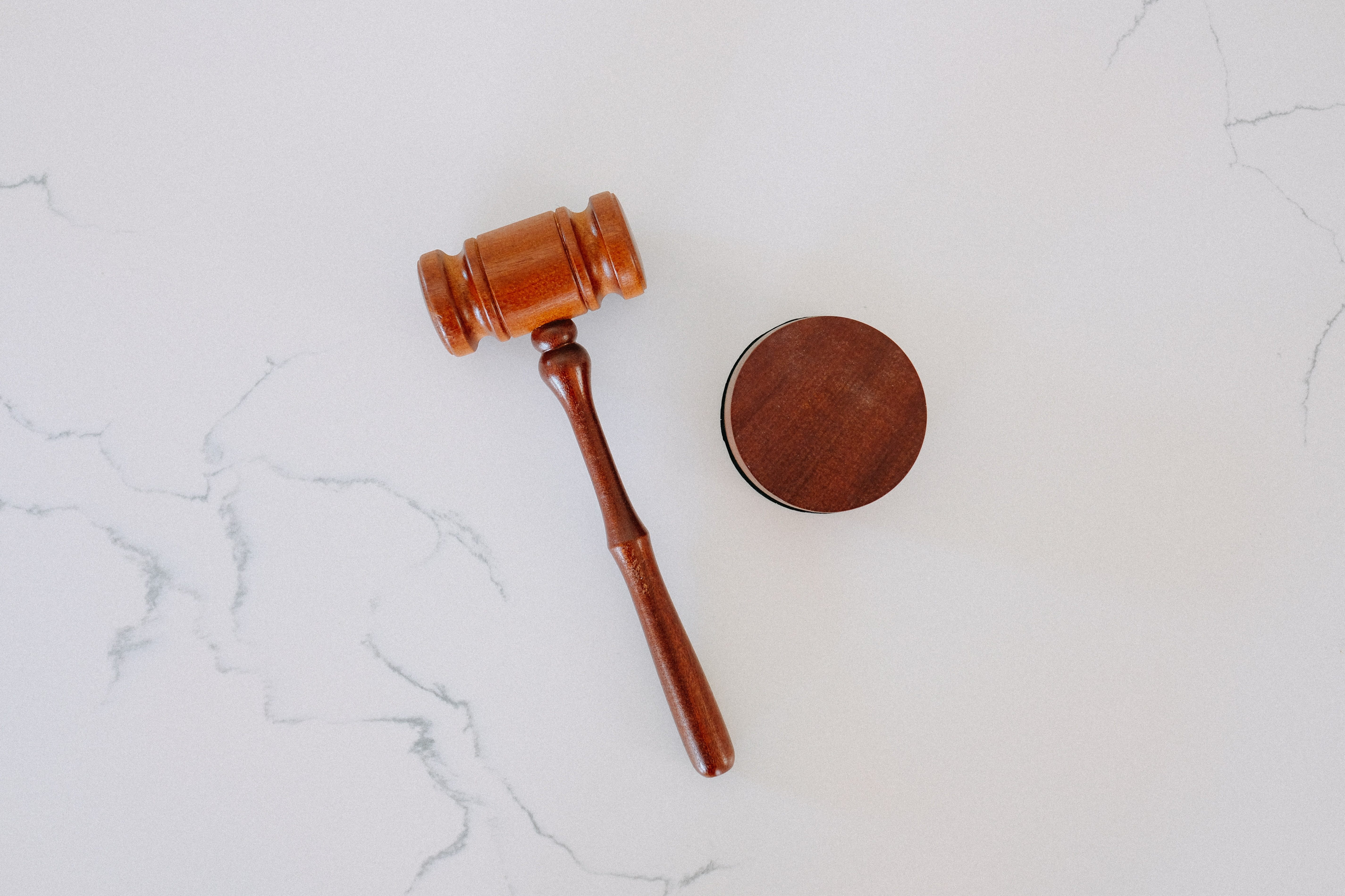 gavel on marble