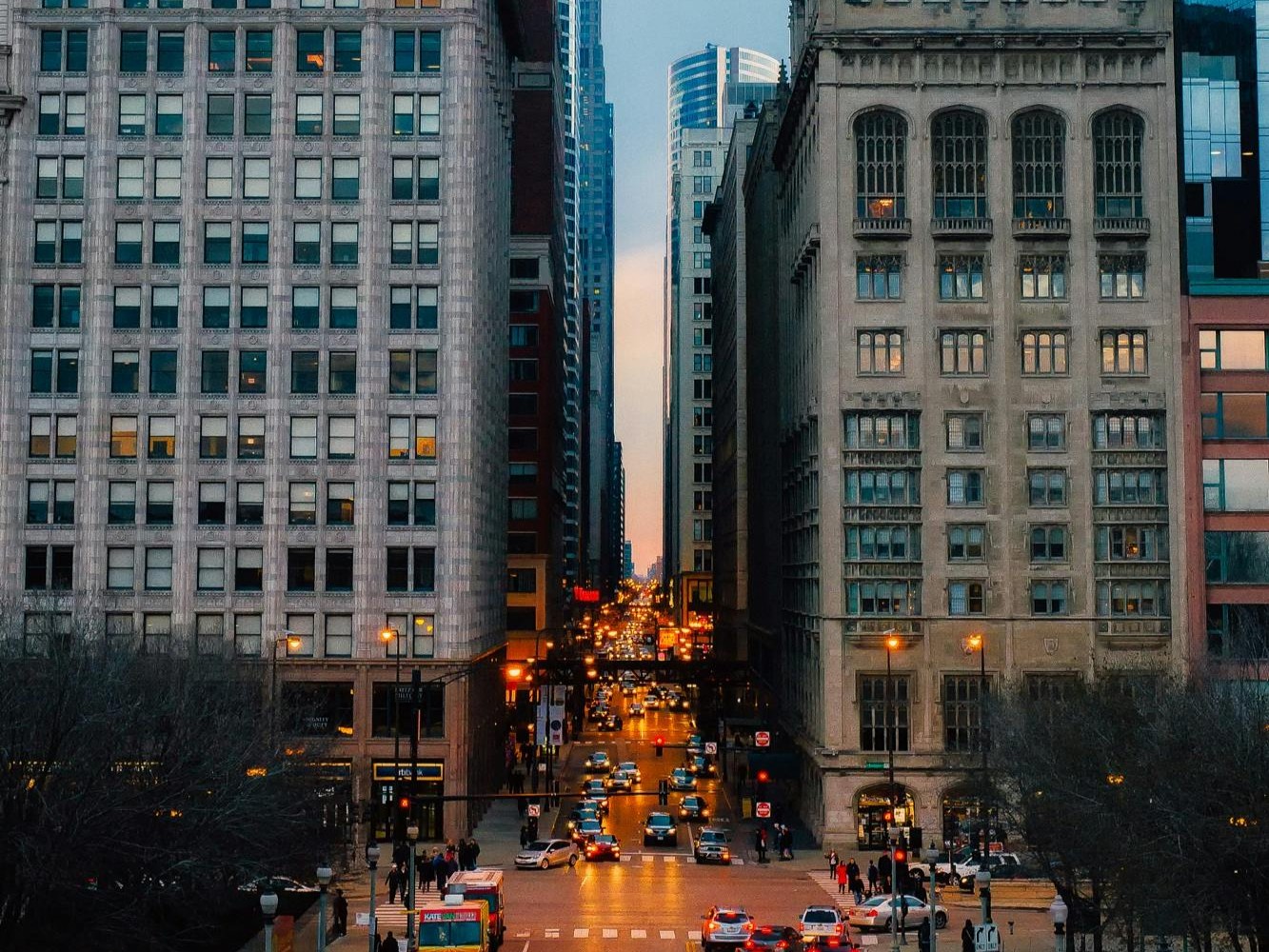 calle del centro de Chicago